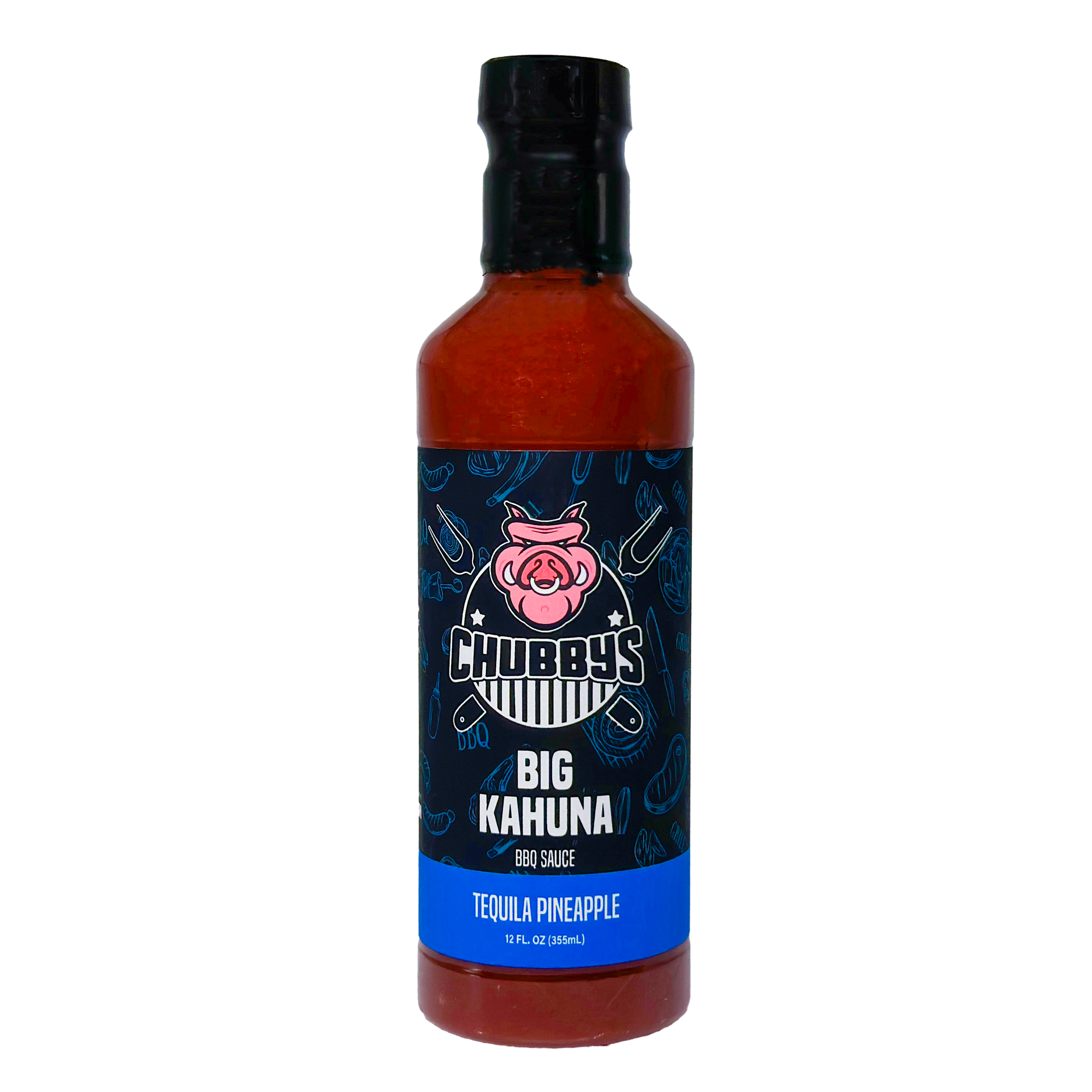 Big Kahuna Tequila Pineapple BBQ Sauce bottle by CHUBBYS