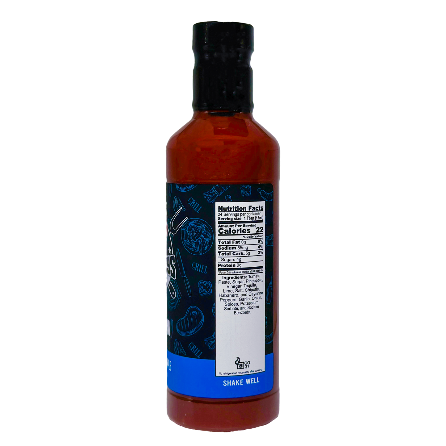 Ingredients and nutrition label for Big Kahuna BBQ sauce