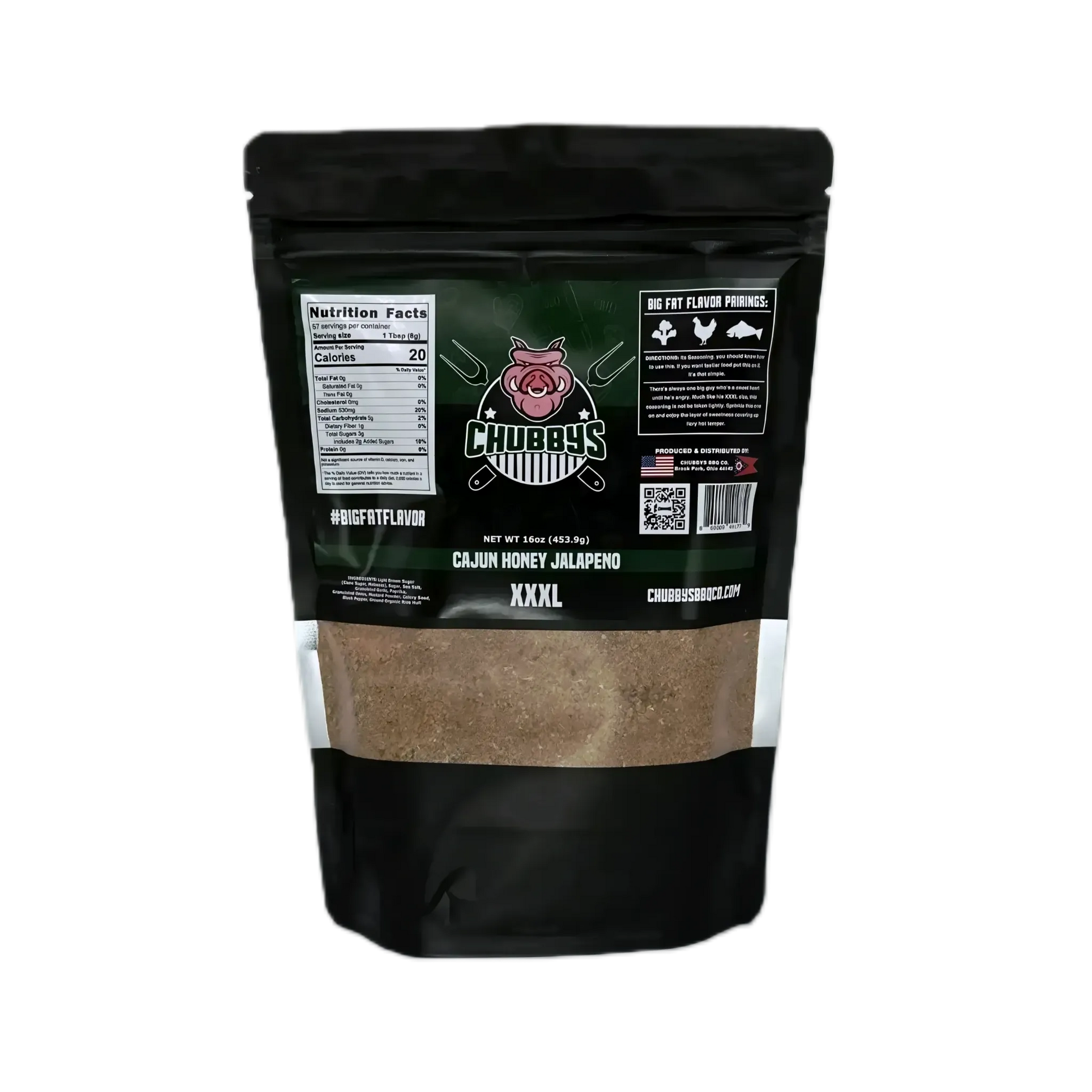 1 lb bulk bag of XXXL Cajun Honey Jalapeño BBQ rub